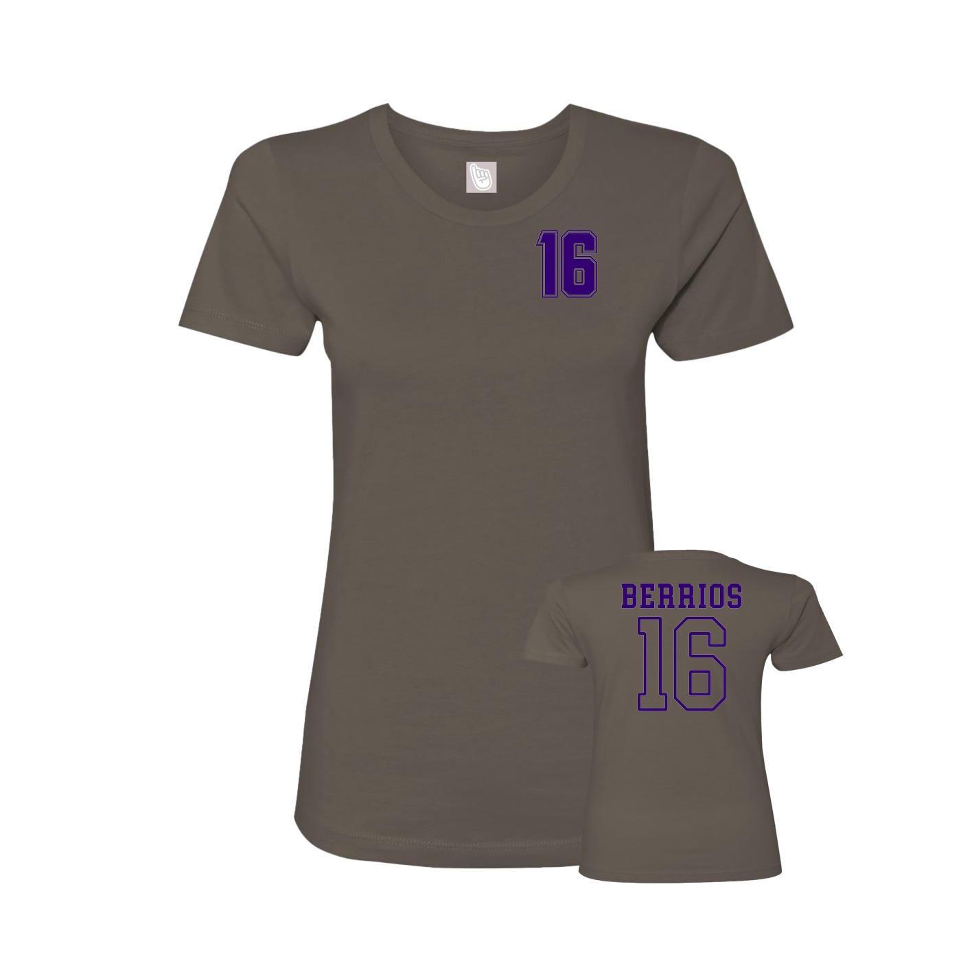 Womens Tee — Chest Back in Grey