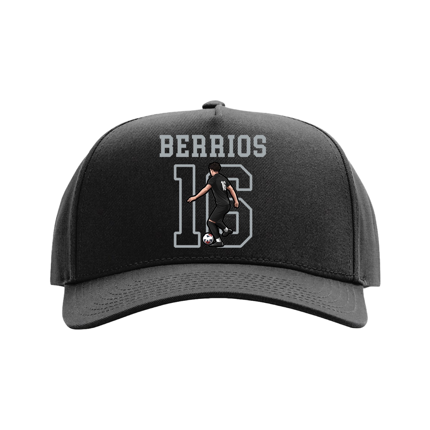 Full Fabric Five-Panel Champ Cap — Shirsey in Black
