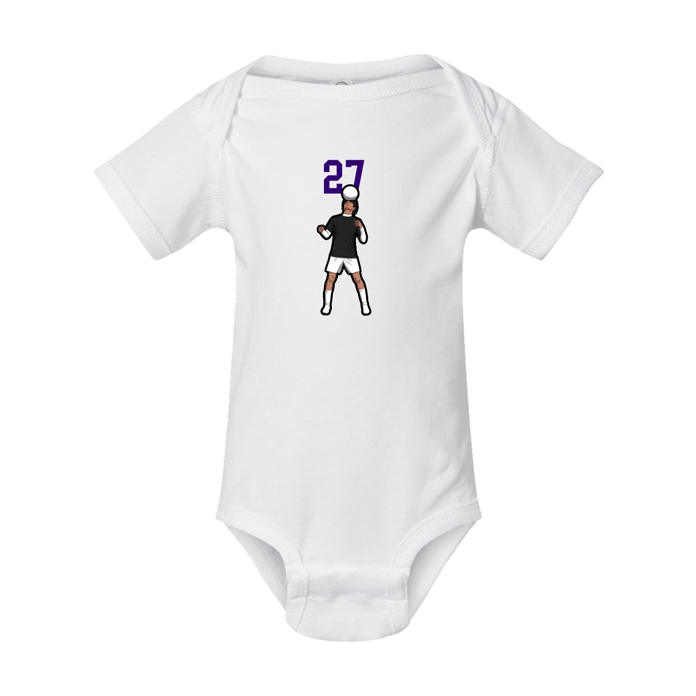Baby Onesie — Number Top in White