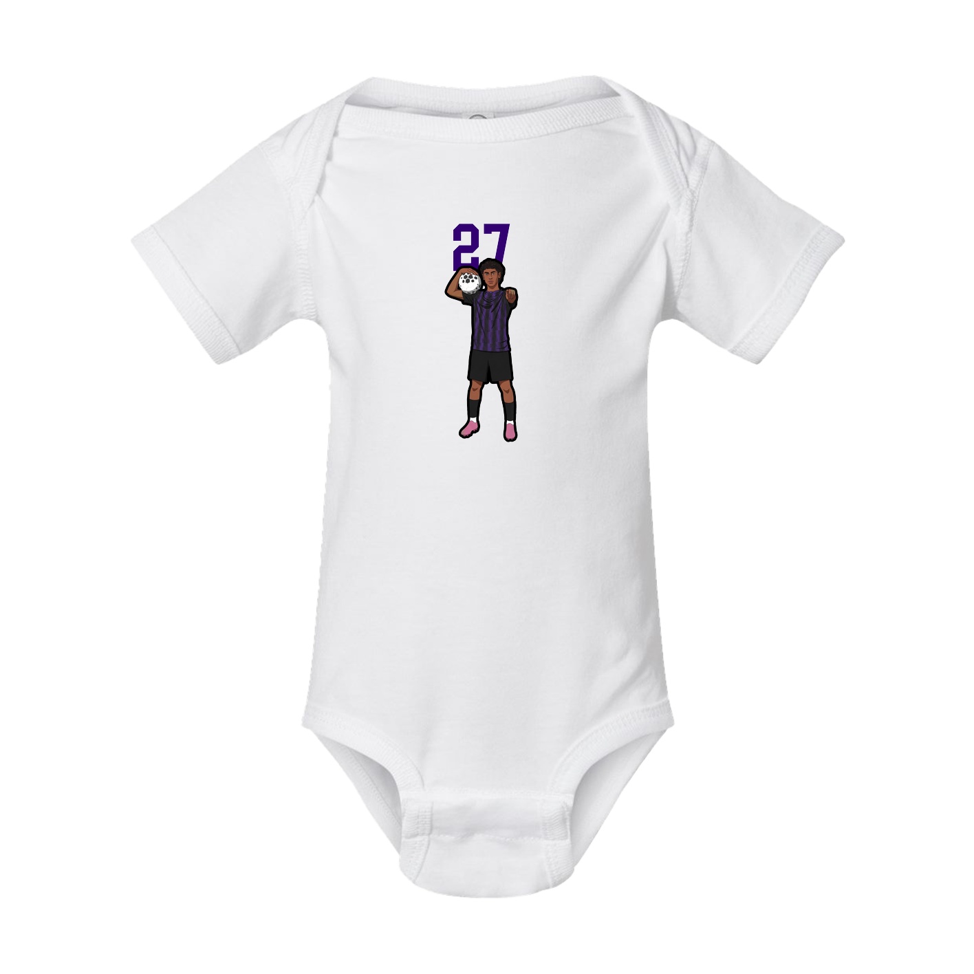 Baby Onesie — Number Top in White