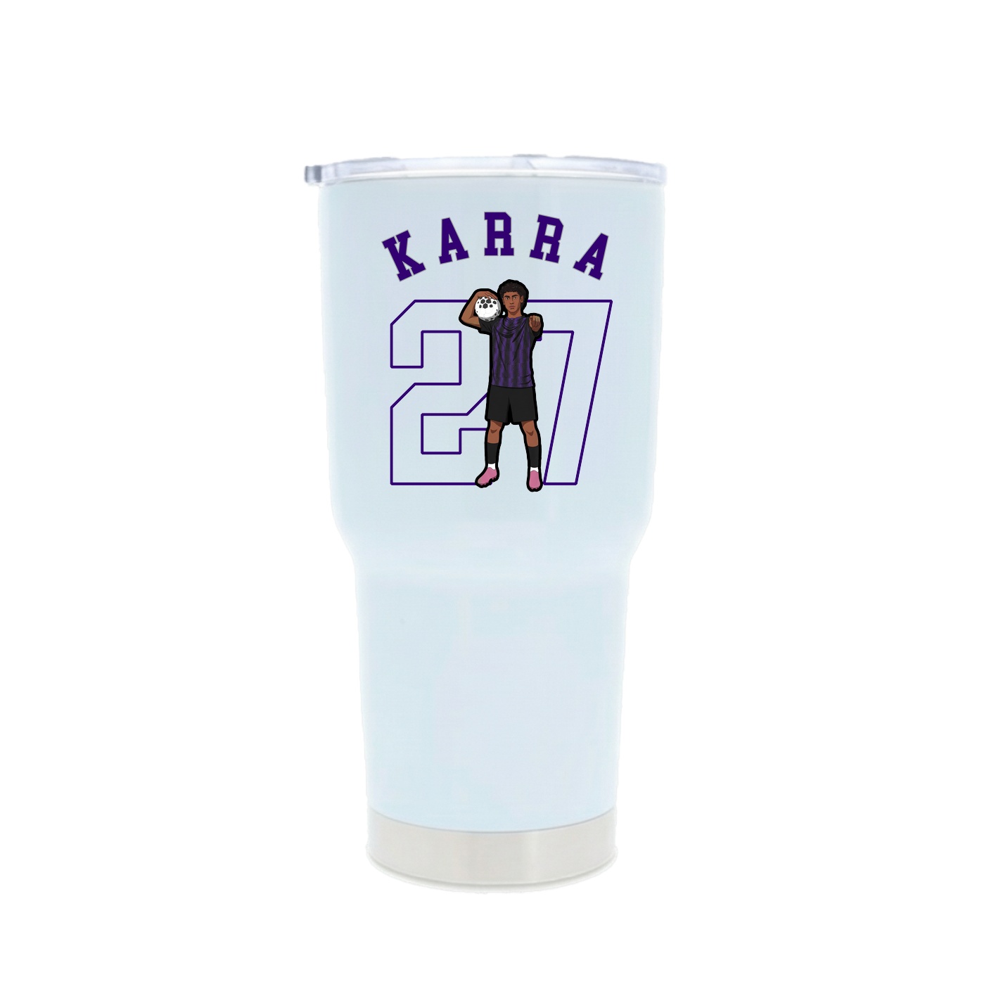 30oz Stainless Steel Tumbler — Shirsey Arch in White