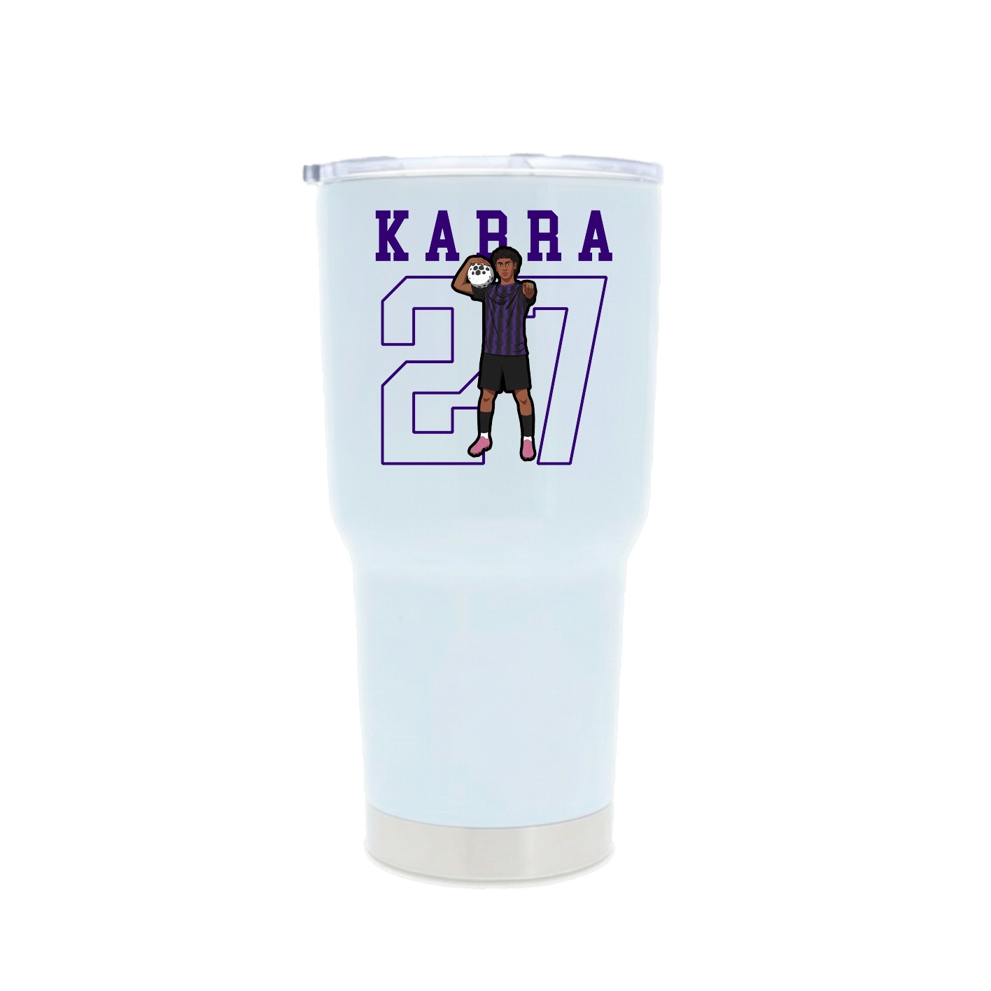 30oz Stainless Steel Tumbler — Shirsey in White