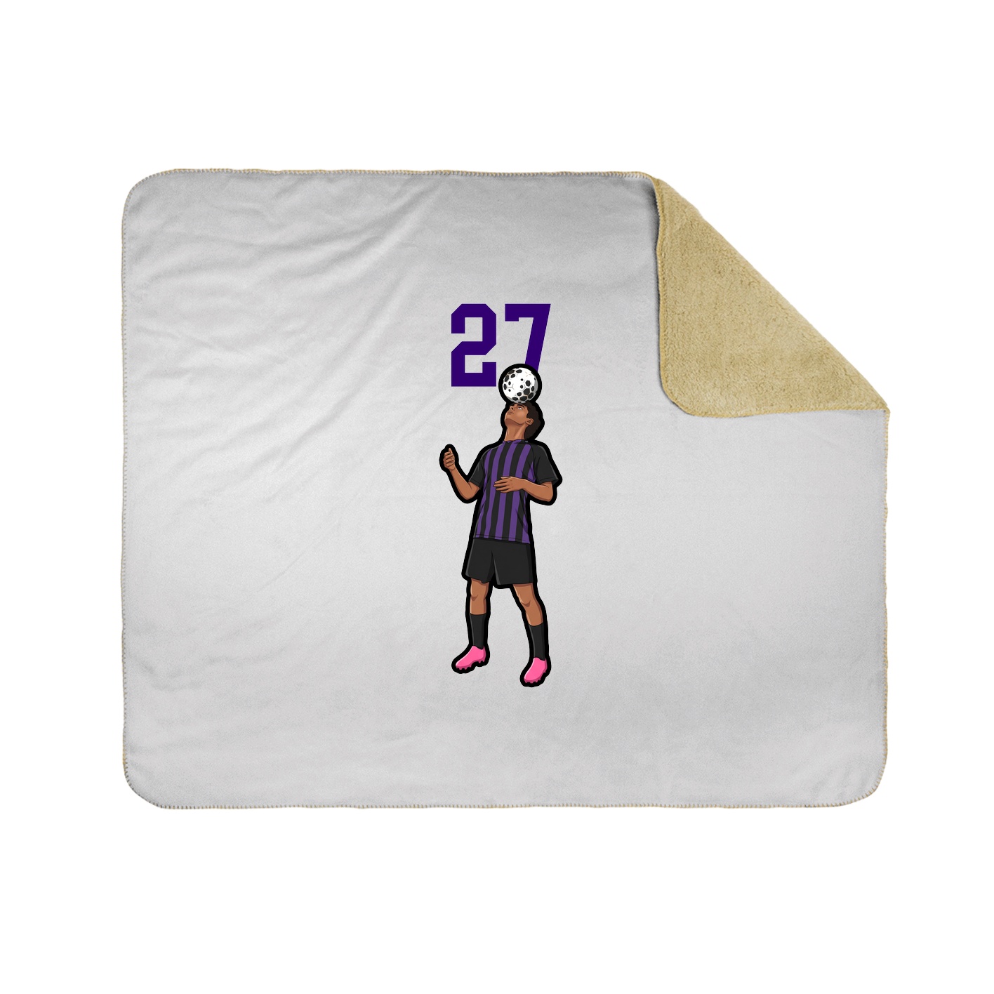 Throw Blanket — Number Top in White