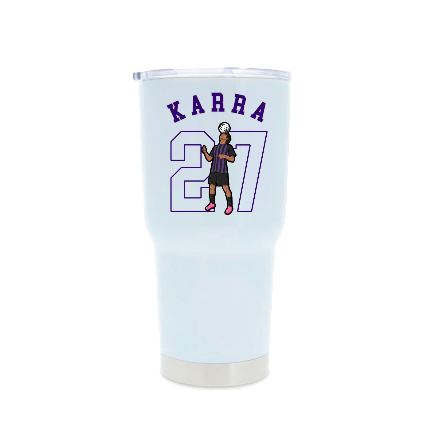 30oz Stainless Steel Tumbler — Shirsey Arch in White