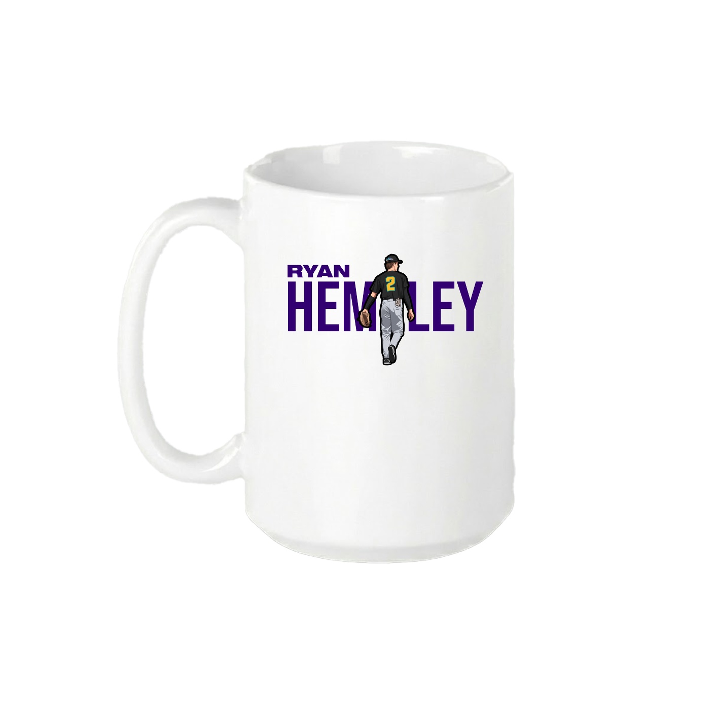 15oz Coffee Mug — Player Name in White