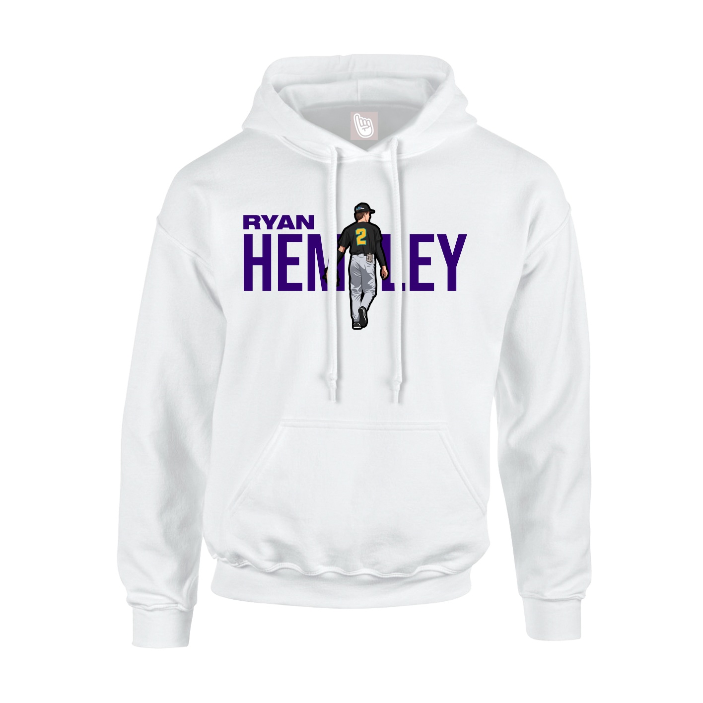 Youth Hoodie — Player Name in White