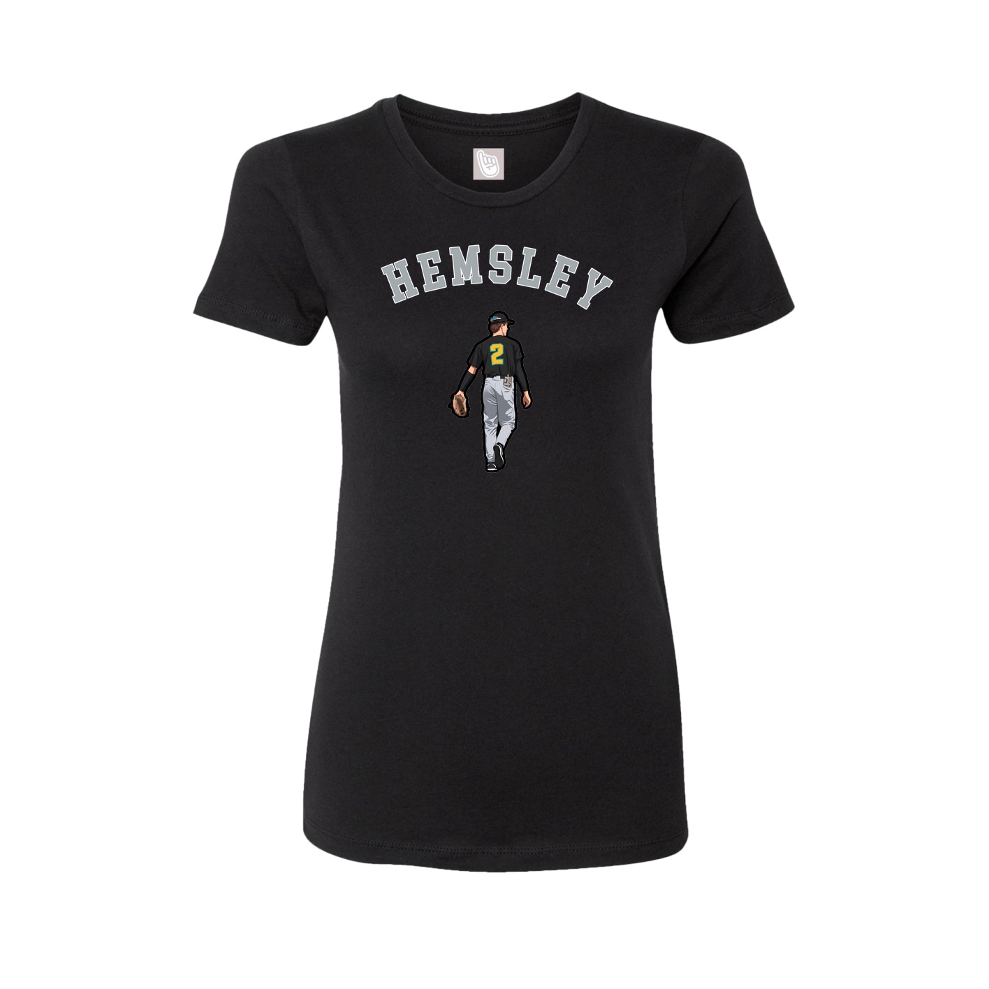 Fitted Women's Tee — Shirsey Arch in Black