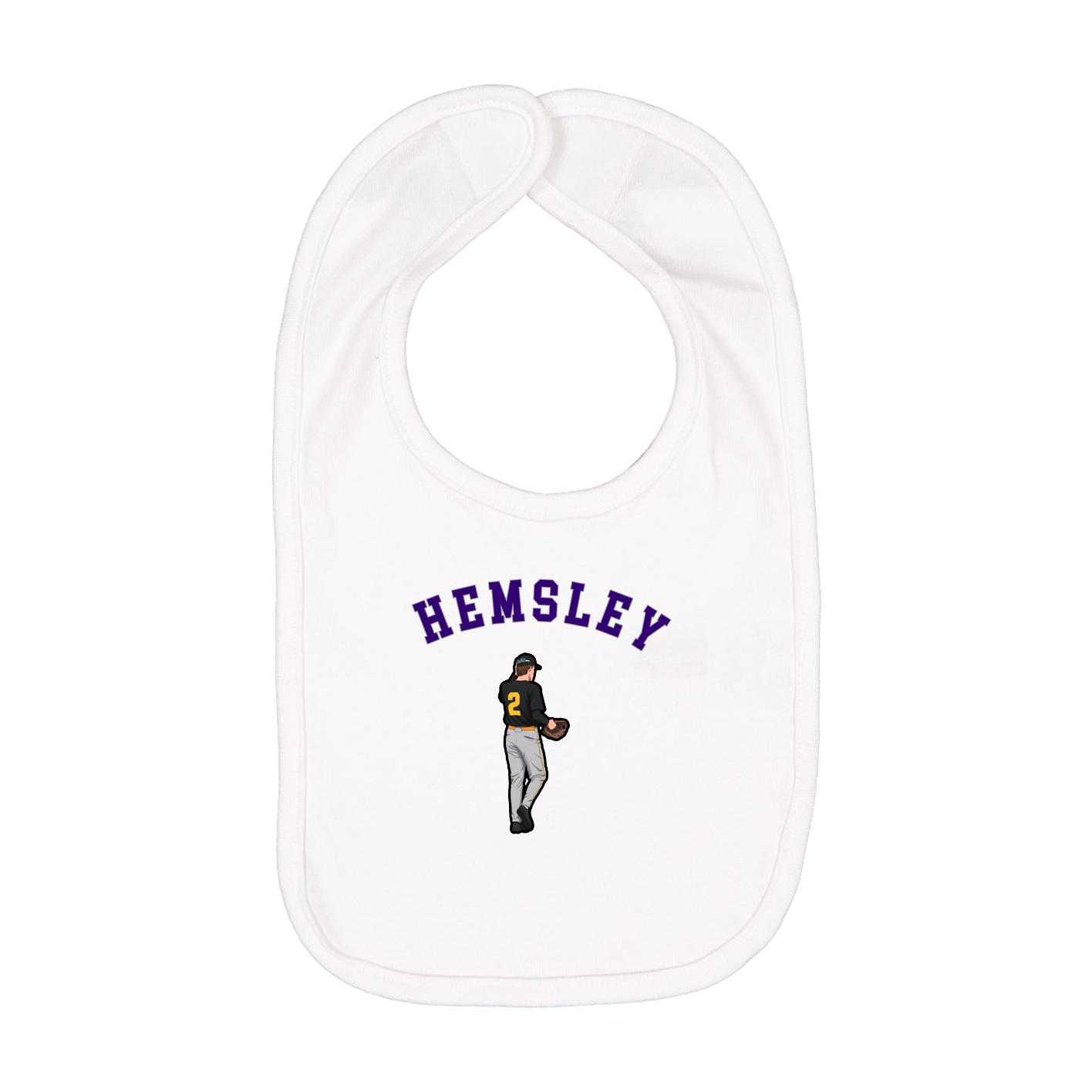 Infant Bib — Shirsey Arch in White