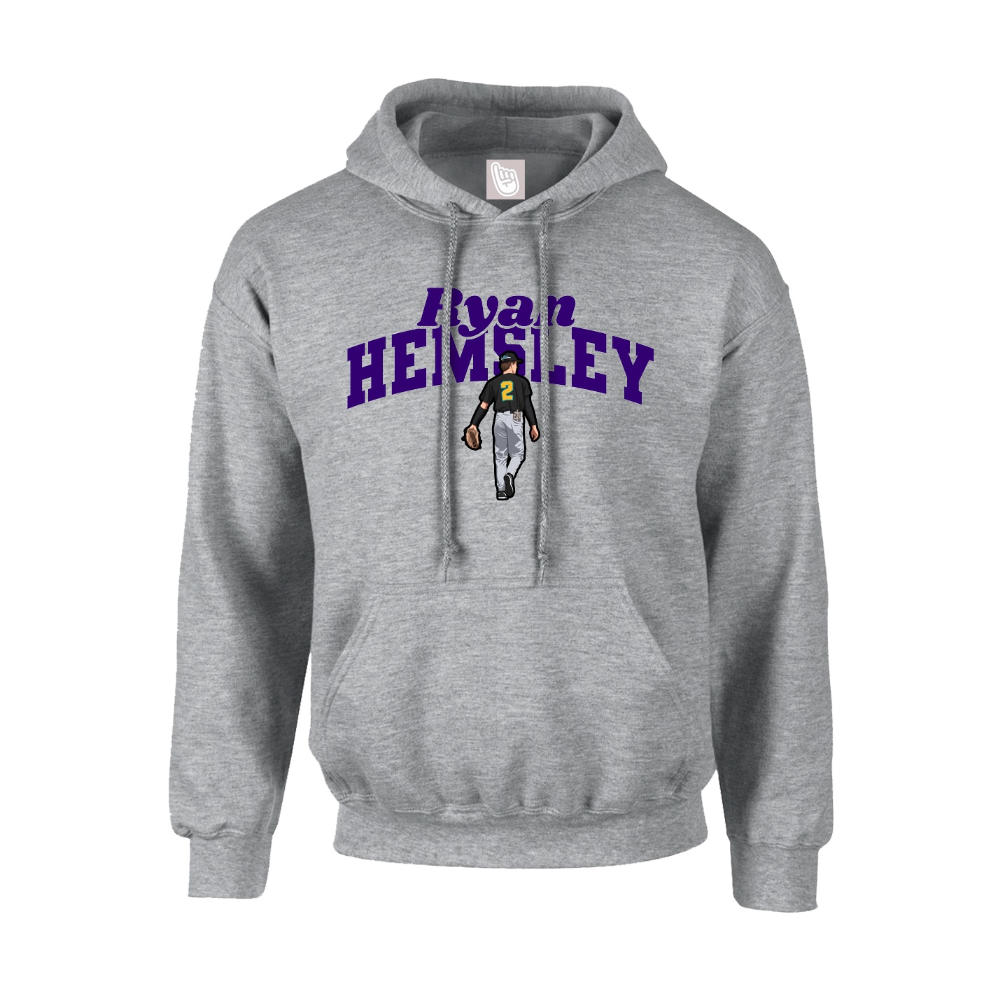 Youth Hoodie — Signature Arch in Grey