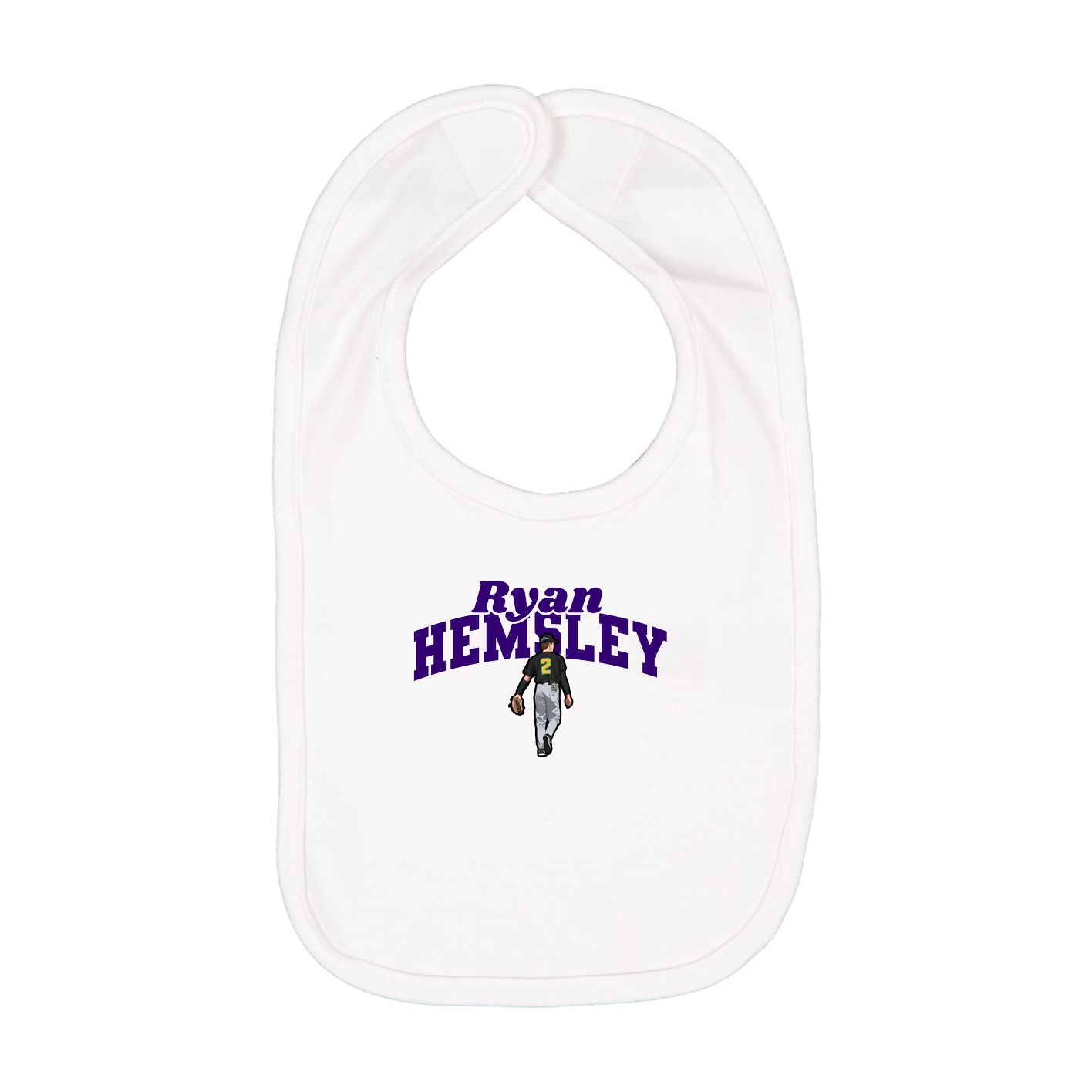 Infant Bib — Signature Arch in White