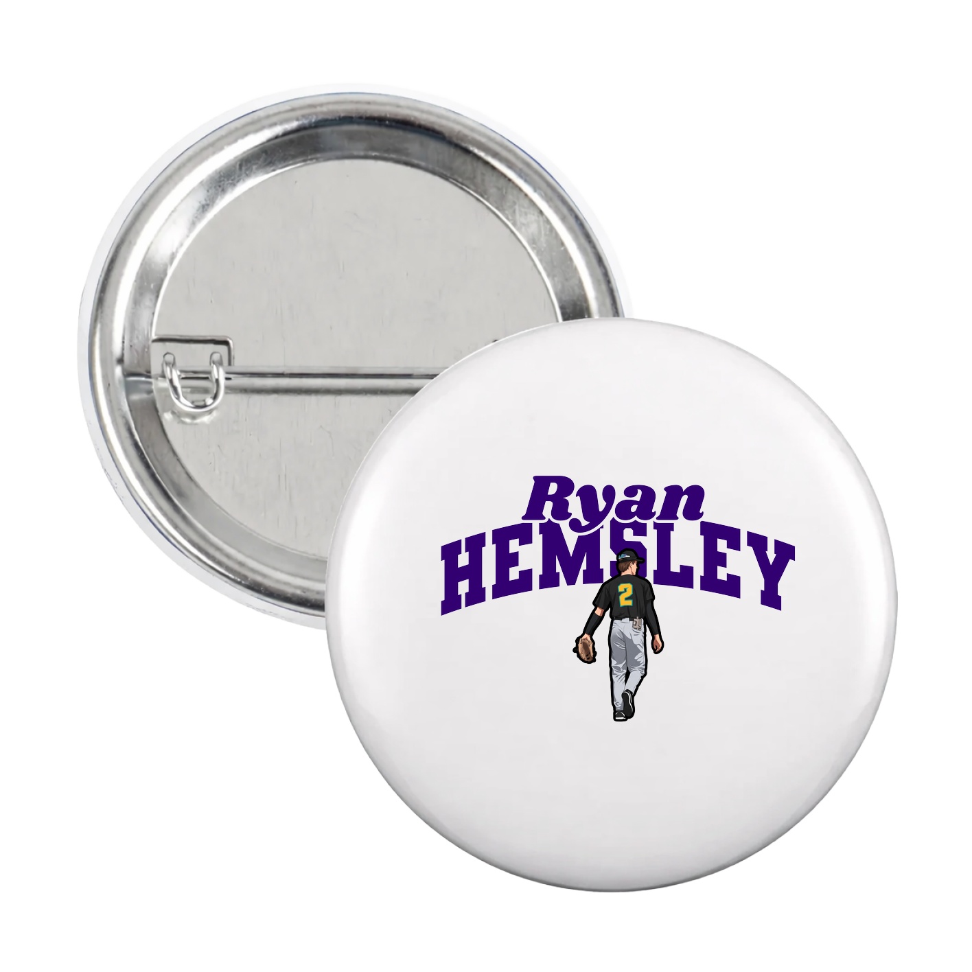 Game Day Button — Signature Arch in White