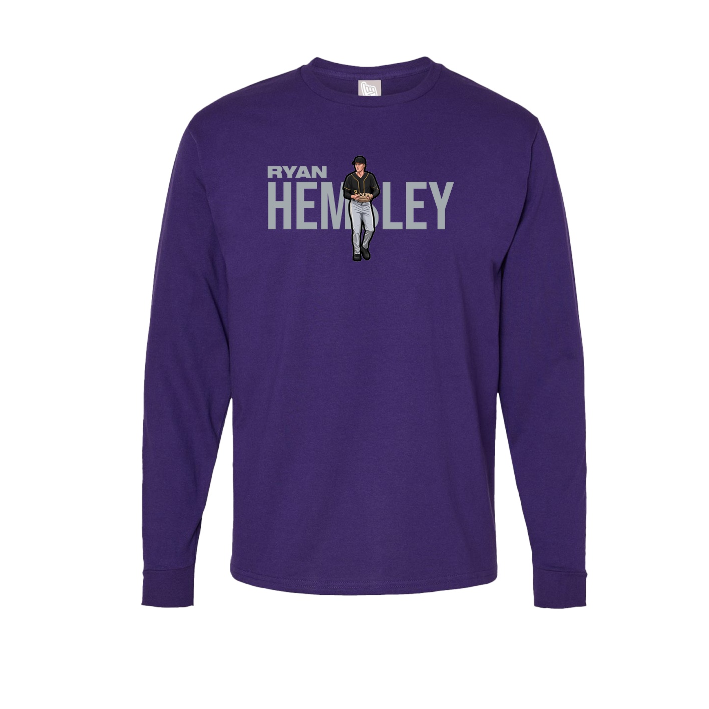Long Sleeve Tee — Player Name in Purple