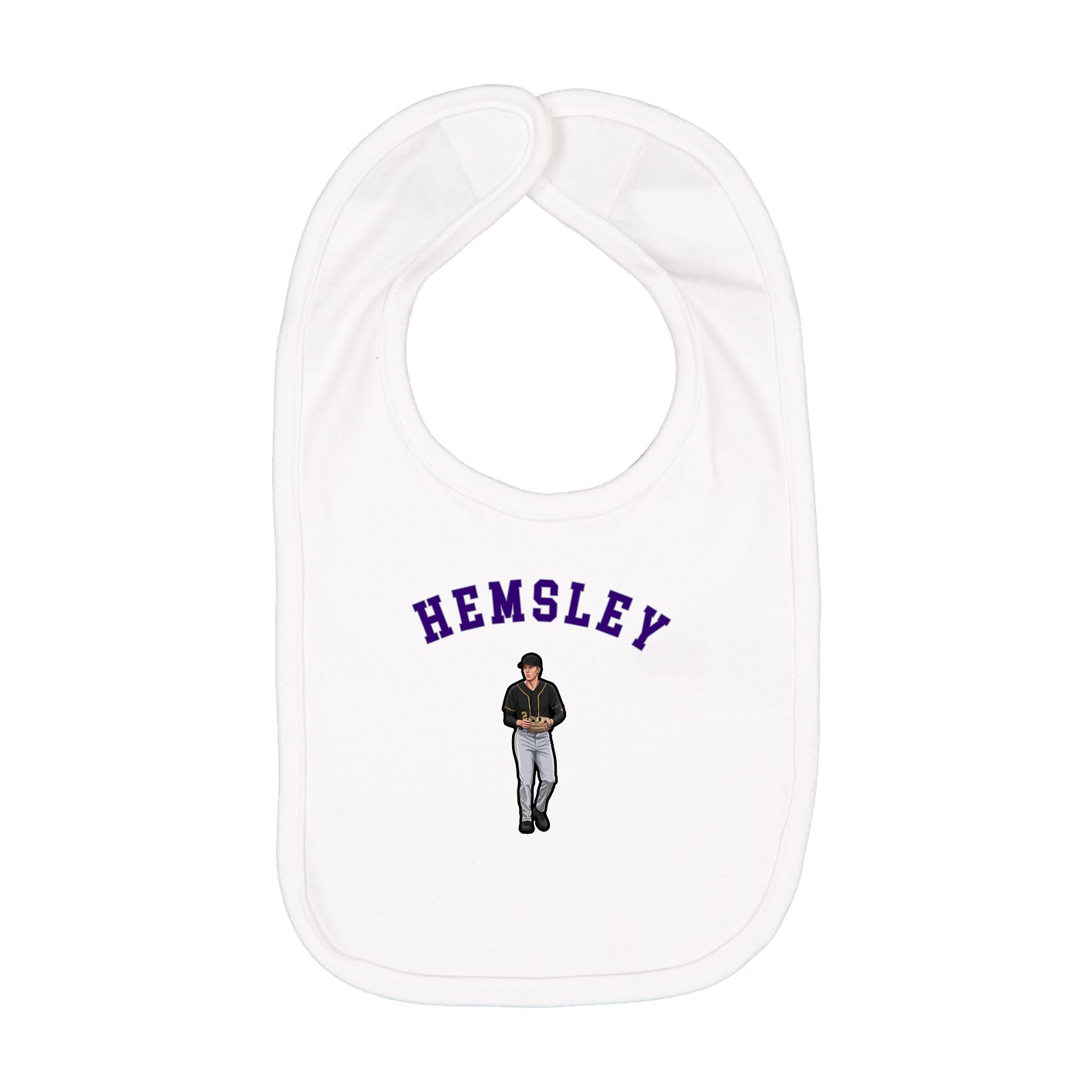 Infant Bib — Shirsey Arch in White