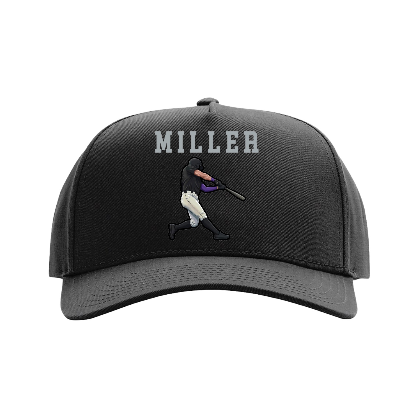 Full Fabric Five-Panel Champ Cap — Shirsey in Black
