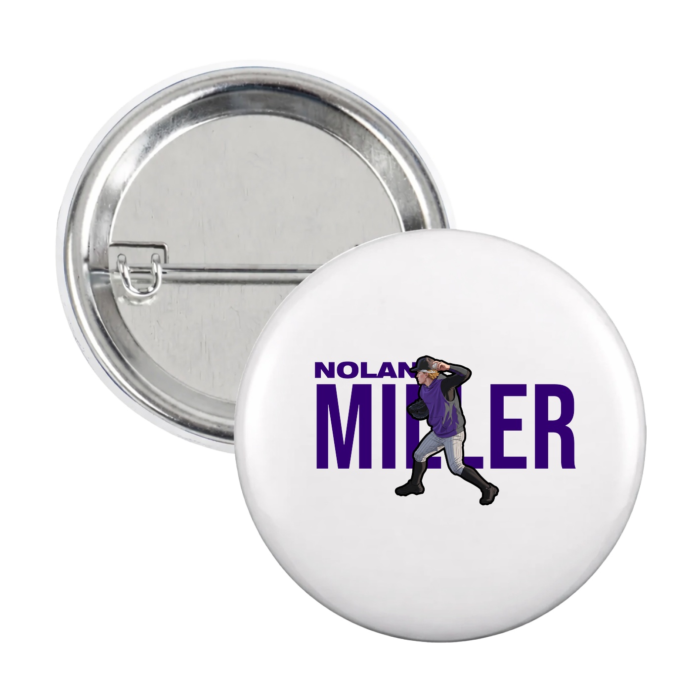 Game Day Button — Player Name in White