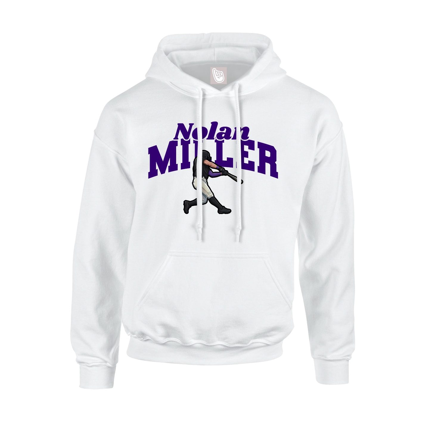 Youth Hoodie — Signature Arch in White