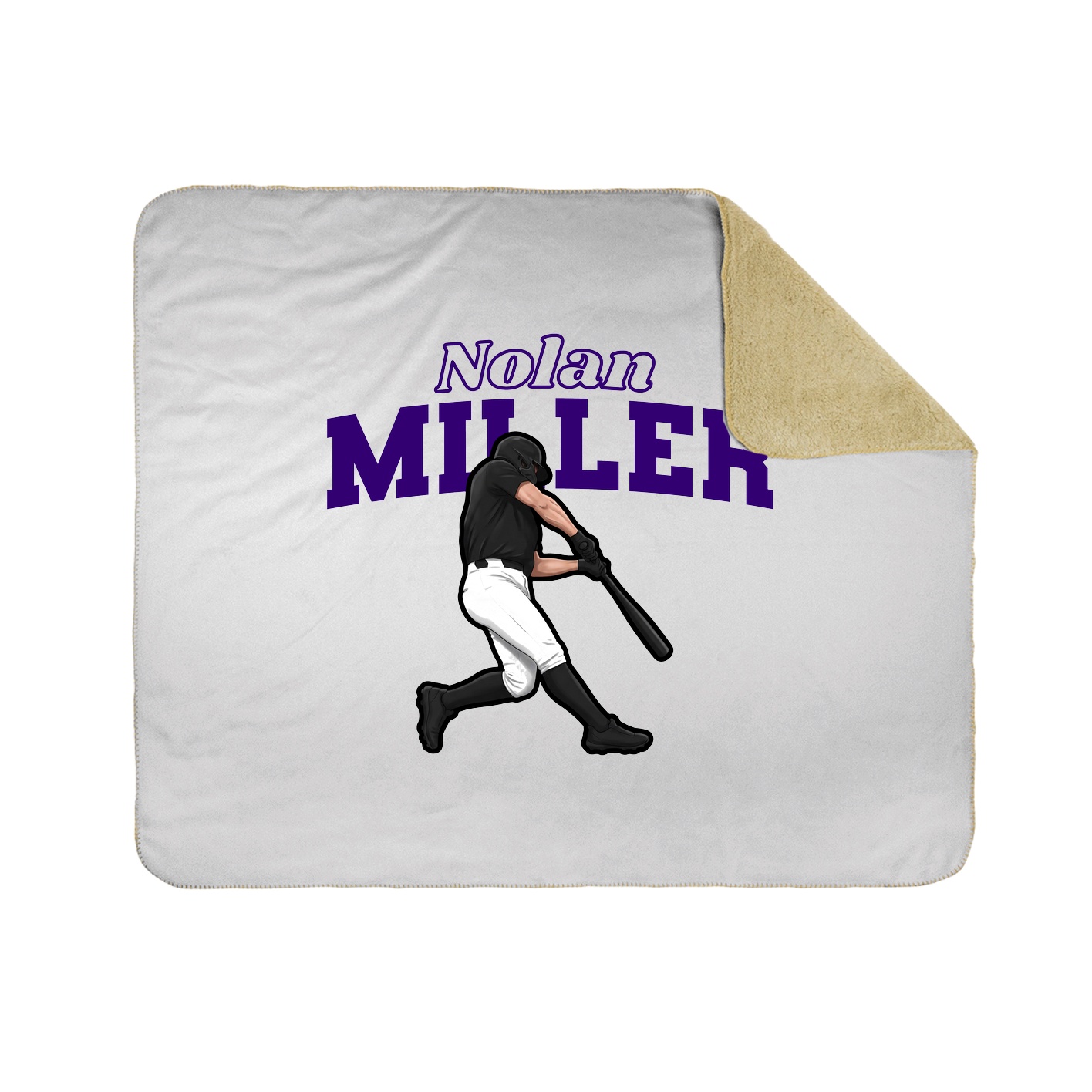 Throw Blanket — Name Arch in White