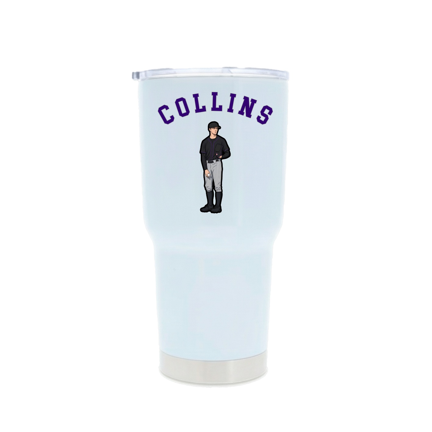 30oz Stainless Steel Tumbler — Shirsey Arch in White