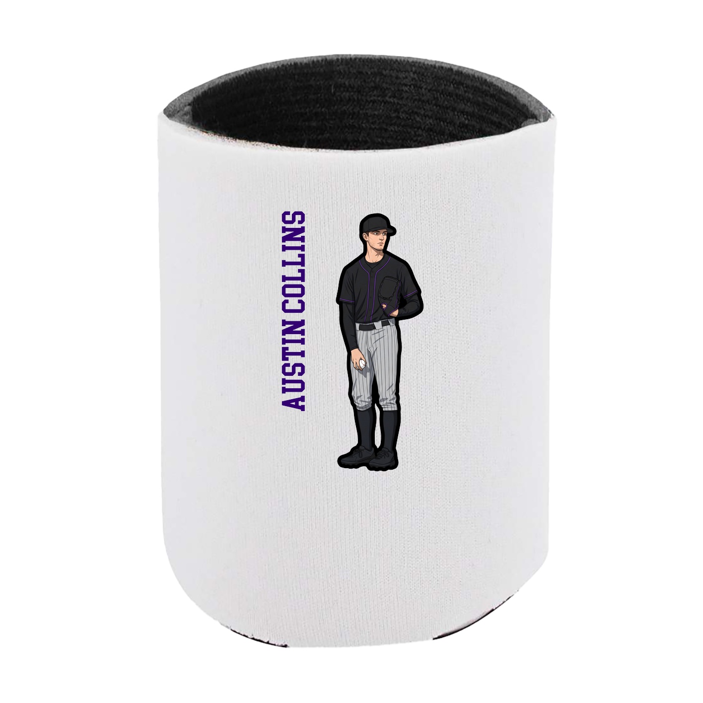Can Holder — Name Vertical in White