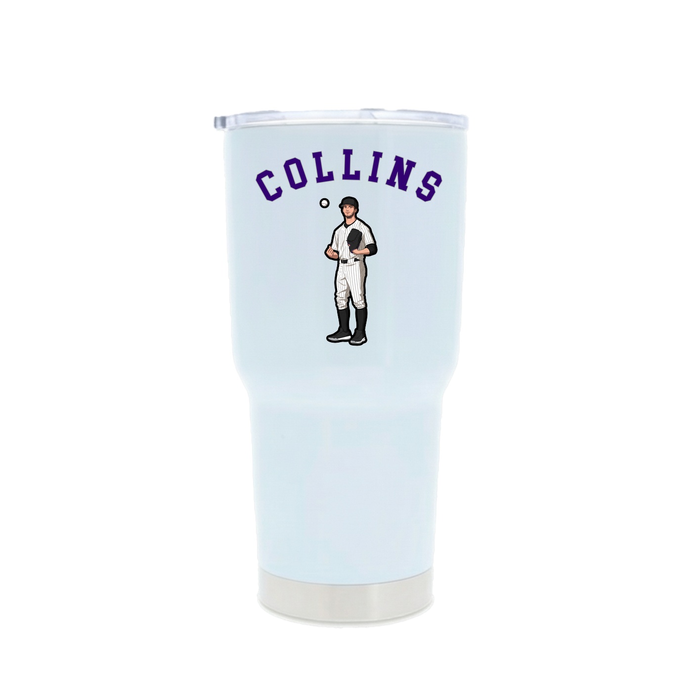 30oz Stainless Steel Tumbler — Shirsey Arch in White