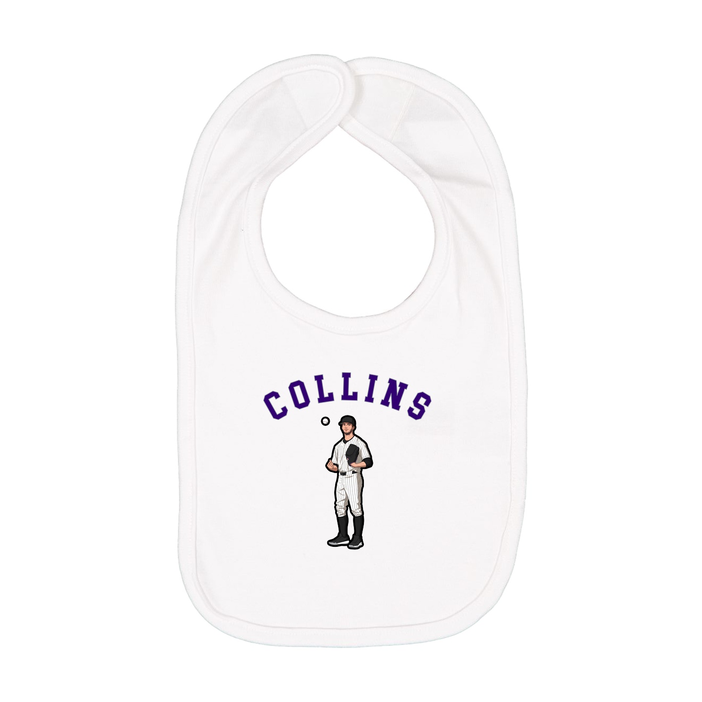 Infant Bib — Shirsey Arch in White