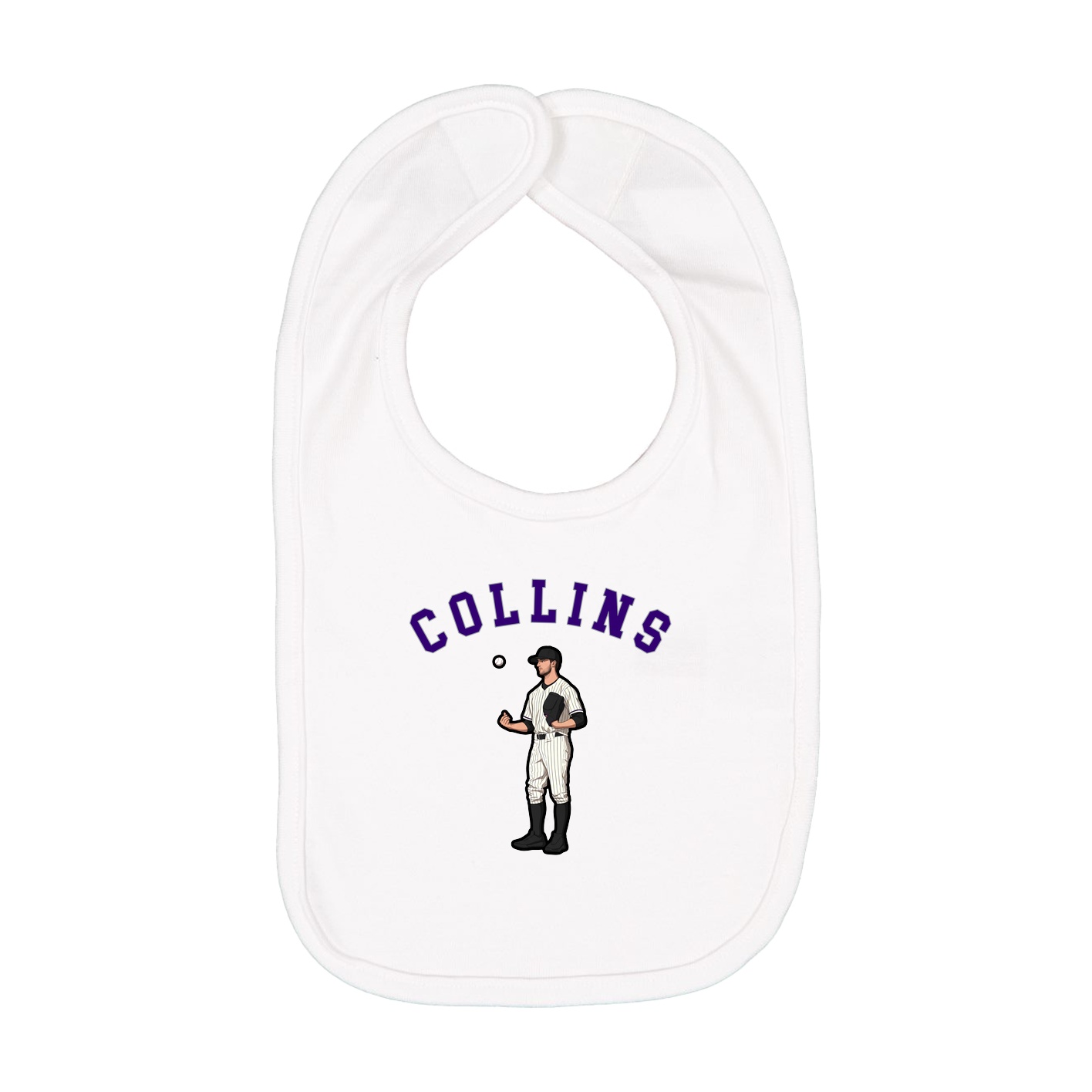 Infant Bib — Shirsey Arch in White