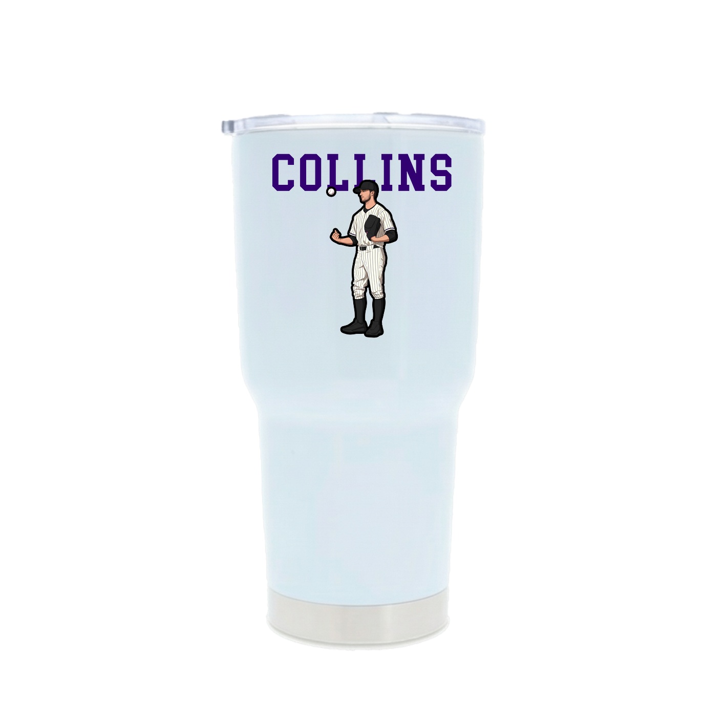 30oz Stainless Steel Tumbler — Shirsey in White
