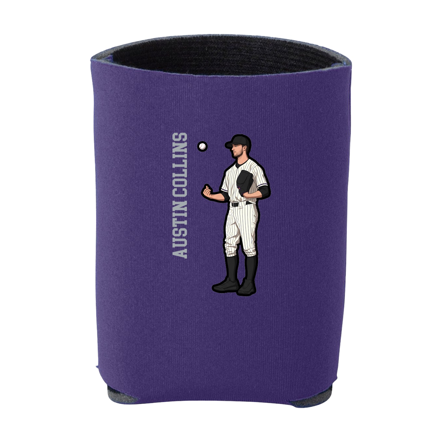 Can Holder — Name Vertical in Purple