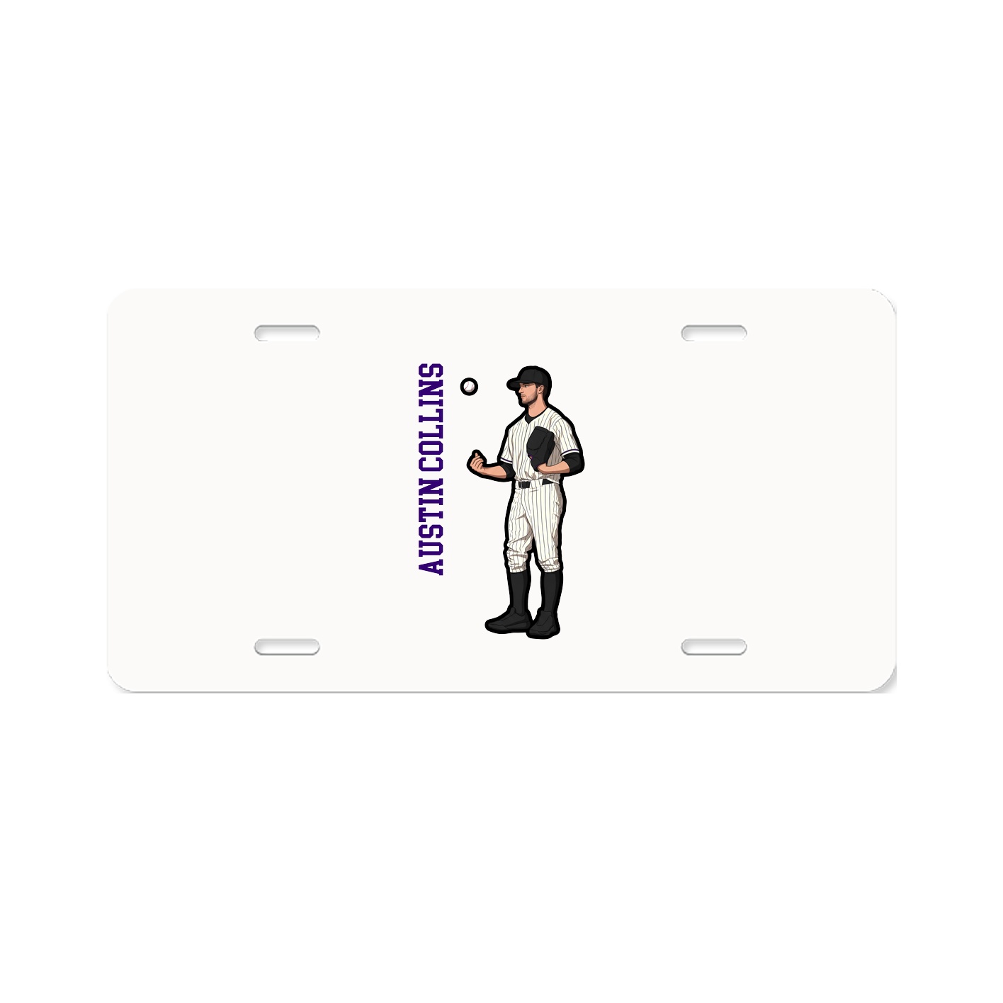 License Plate — Name Vertical in Classic