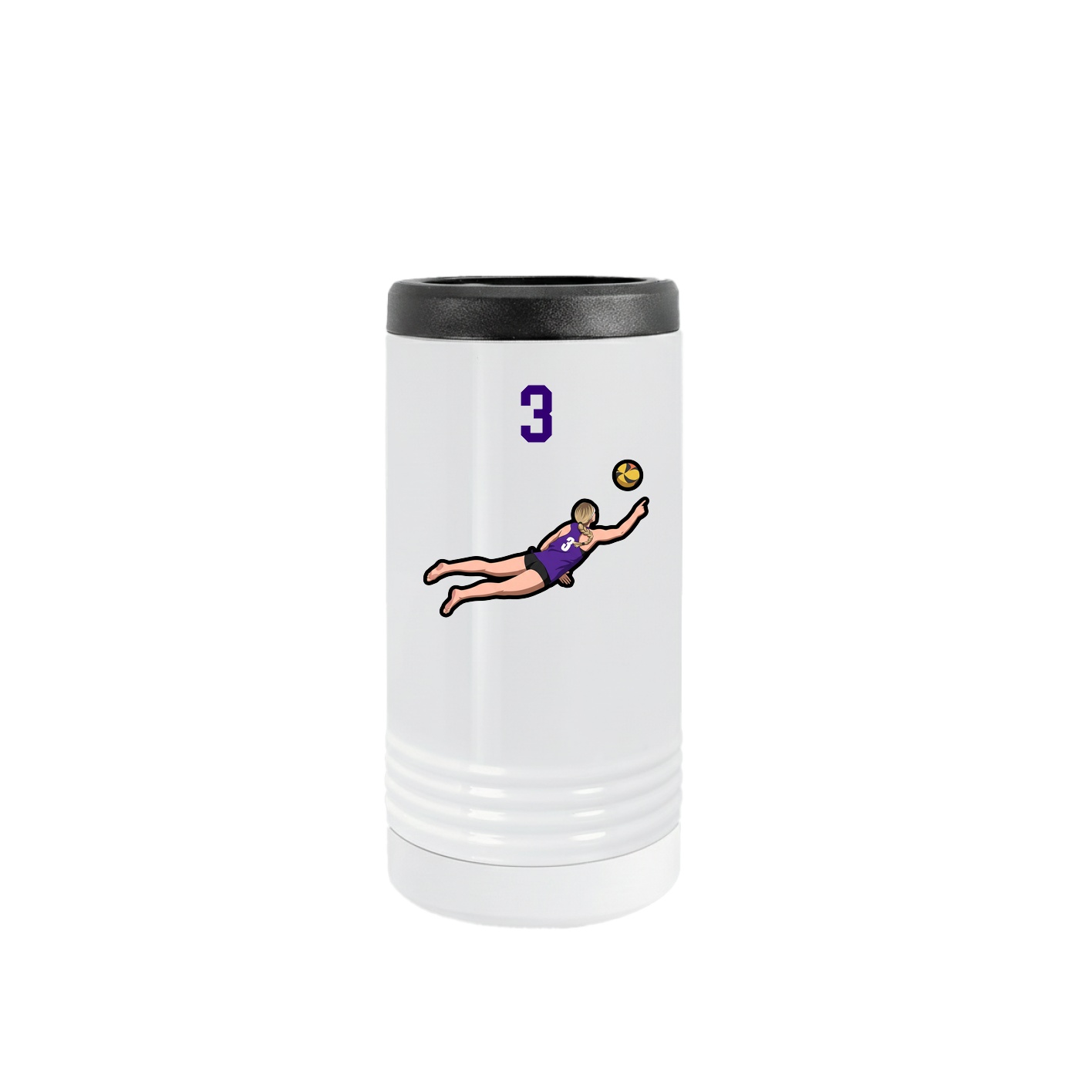 Slim Beverage Holder — Number Top in White