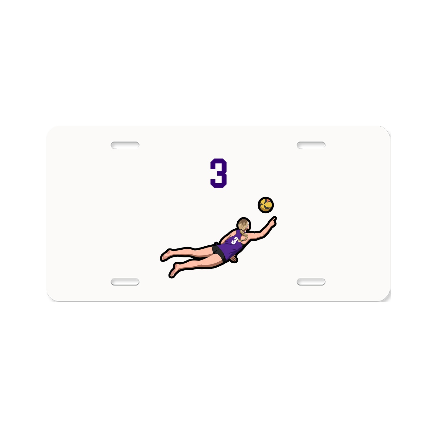 License Plate — Number Top in Classic