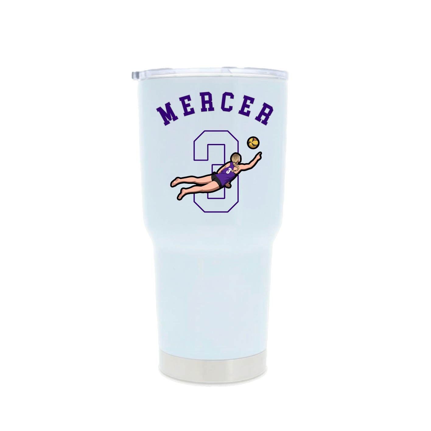 30oz Stainless Steel Tumbler — Shirsey Arch in White