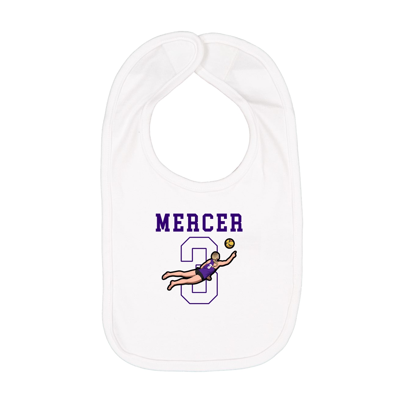Infant Bib — Shirsey in White
