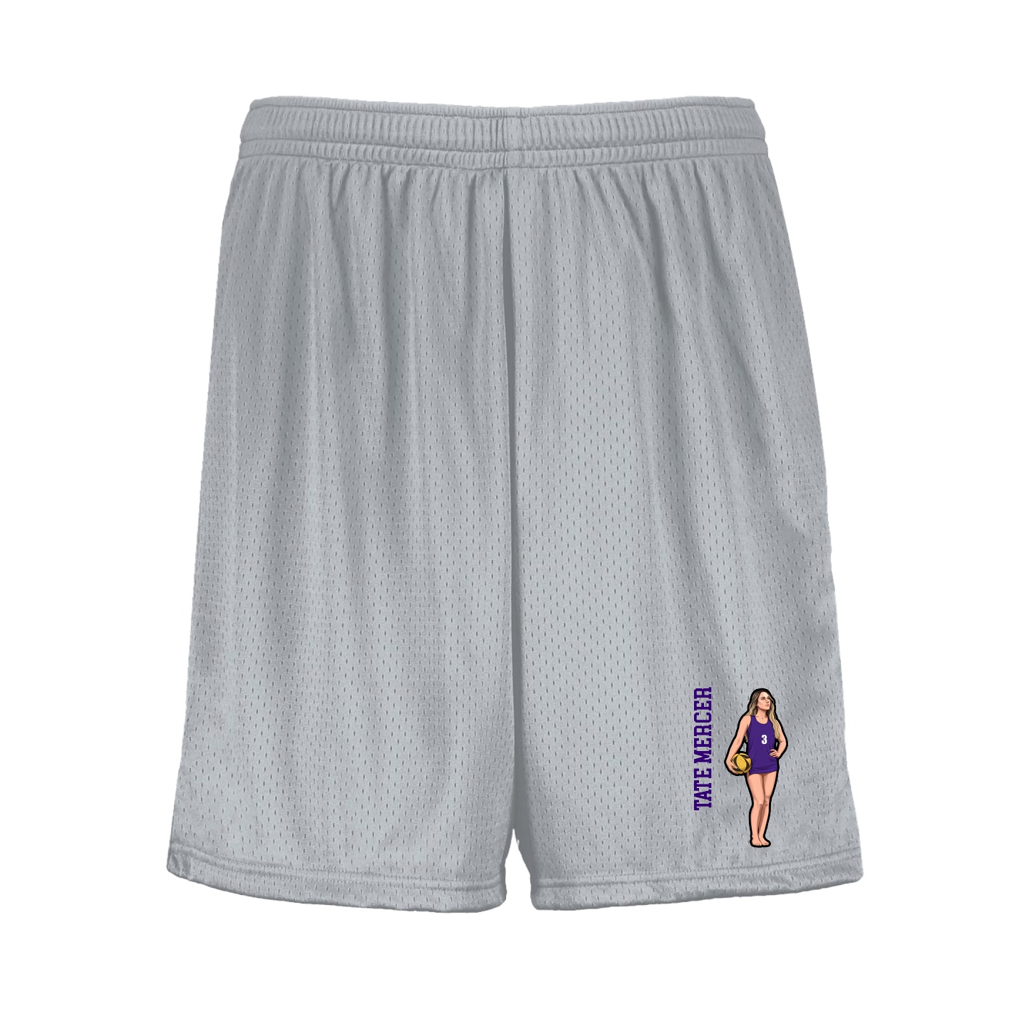 Shorts — Name Vertical in Silver