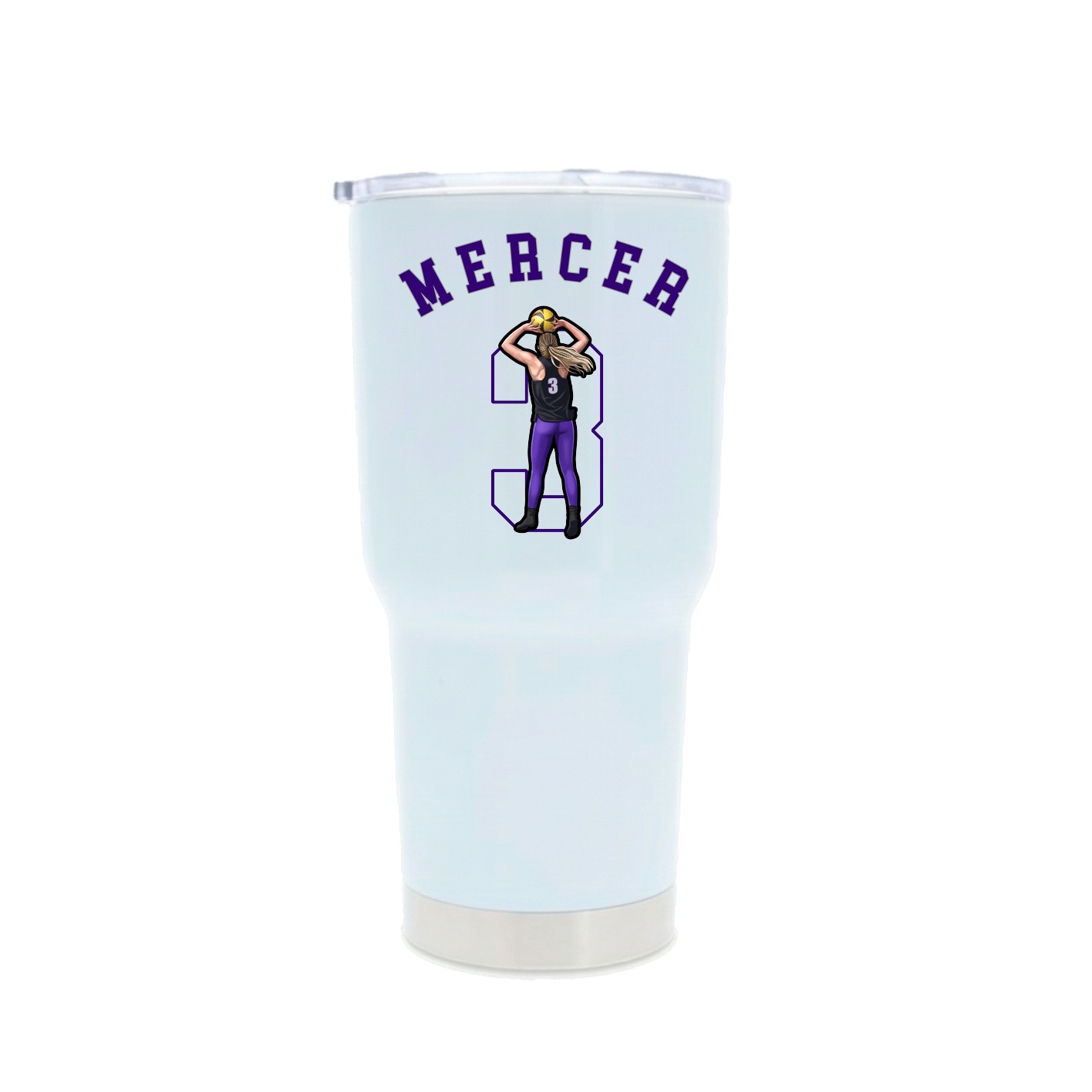 30oz Stainless Steel Tumbler — Shirsey Arch in White