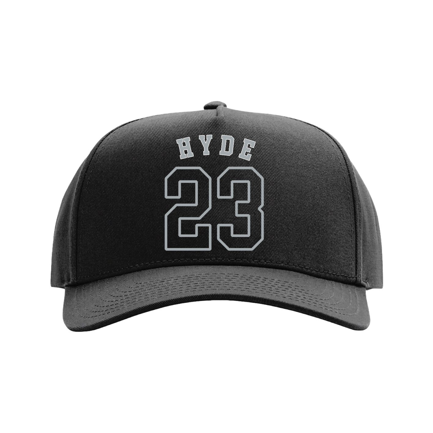 Full Fabric Five-Panel Champ Cap — Shirsey Arch in Black
