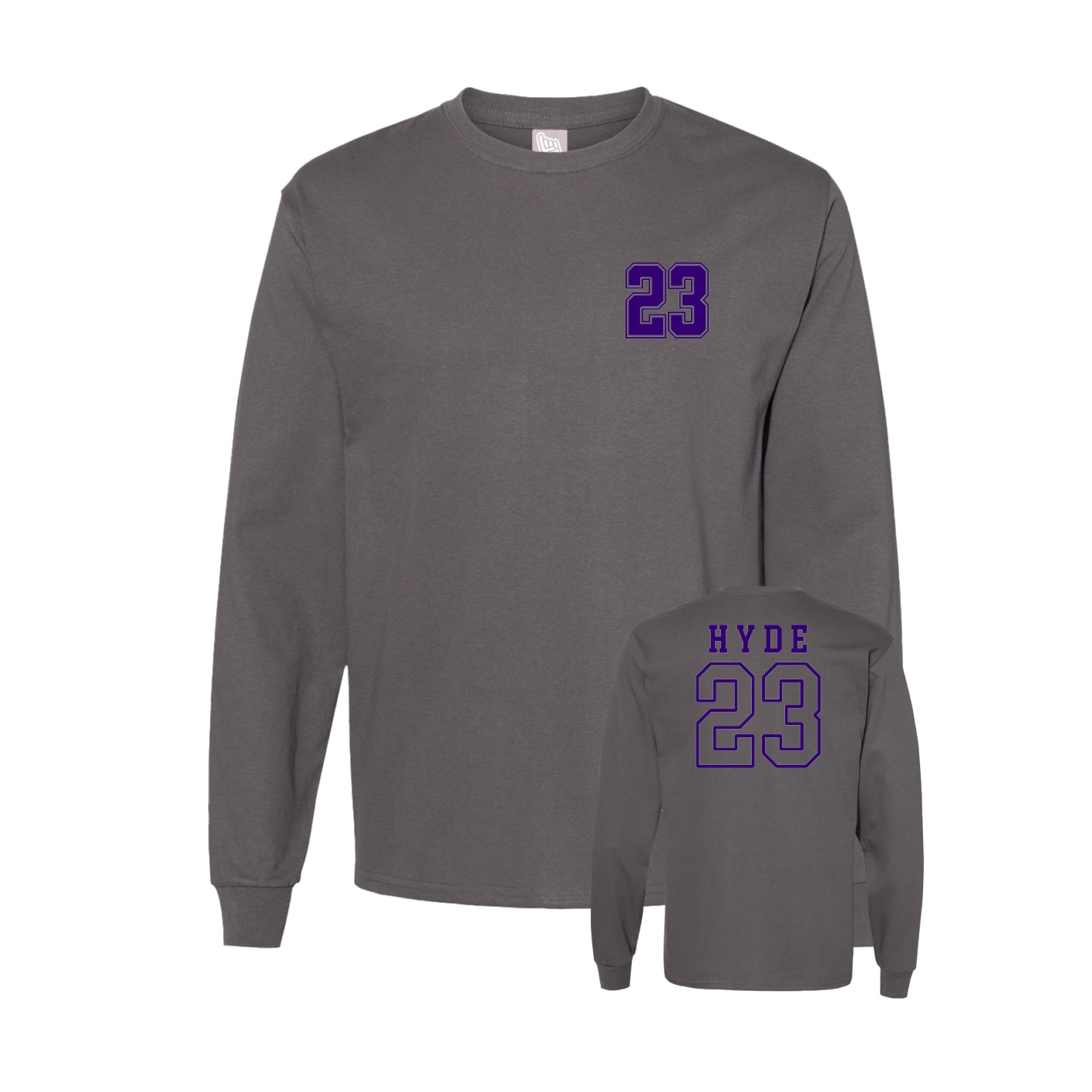 Long Sleeve Tee — Chest Back in Grey