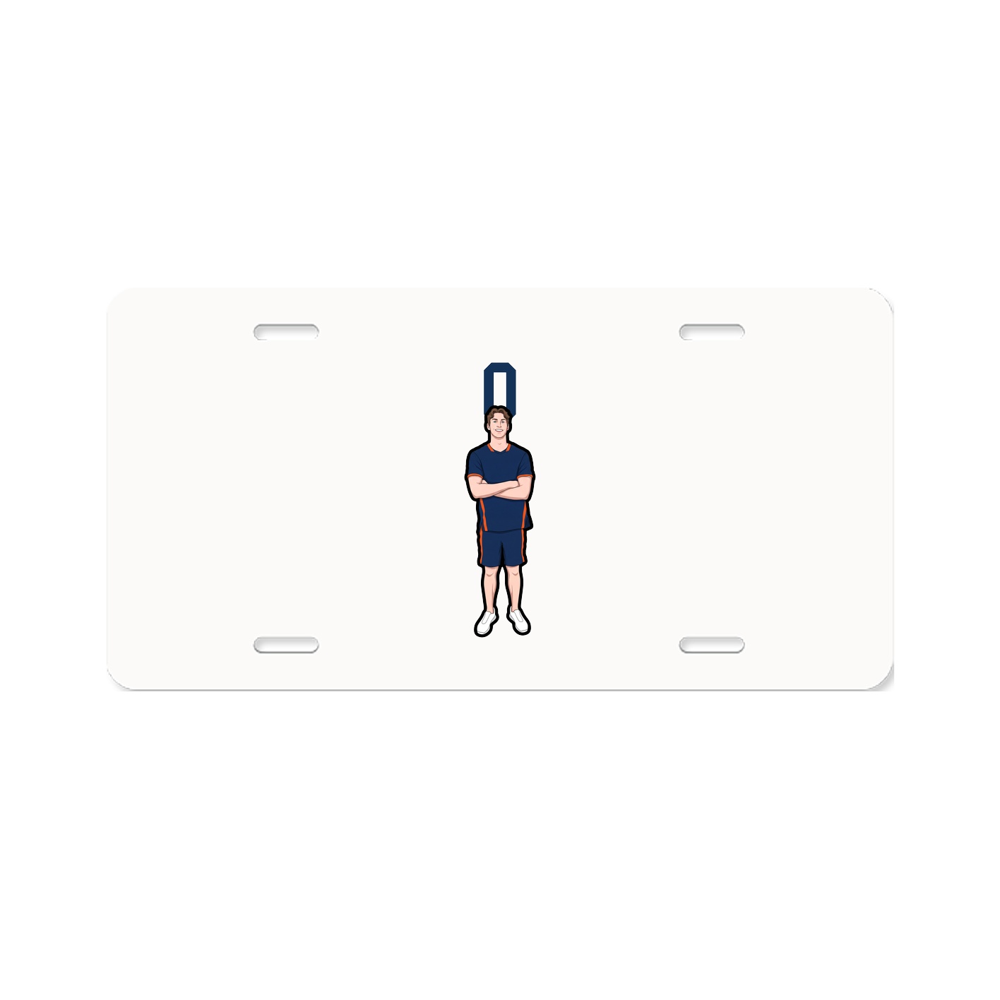 License Plate — Number Top in Classic