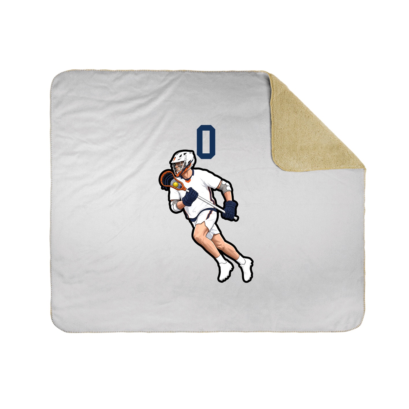 Throw Blanket — Number Top in White
