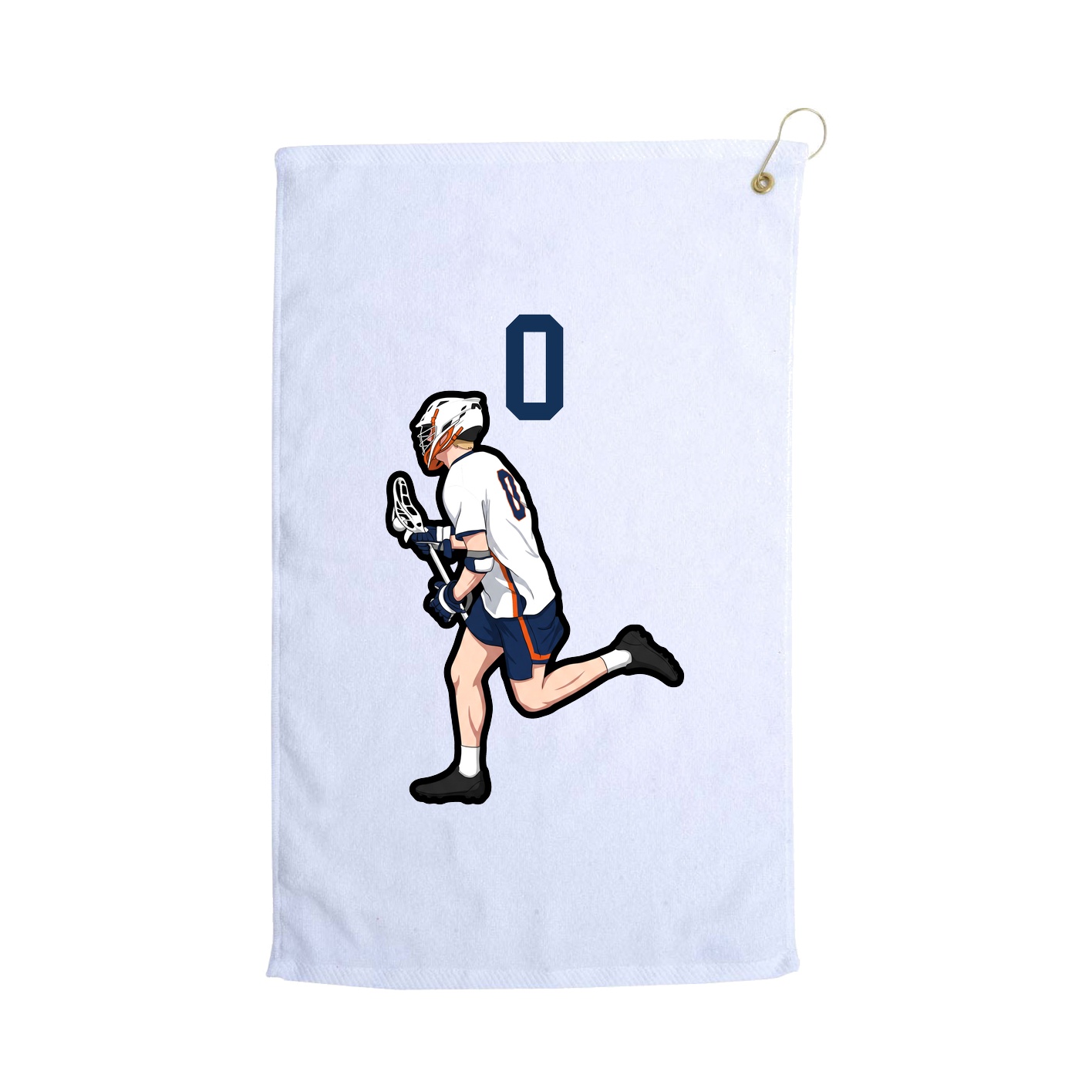 Golf Towel — Number Top in White