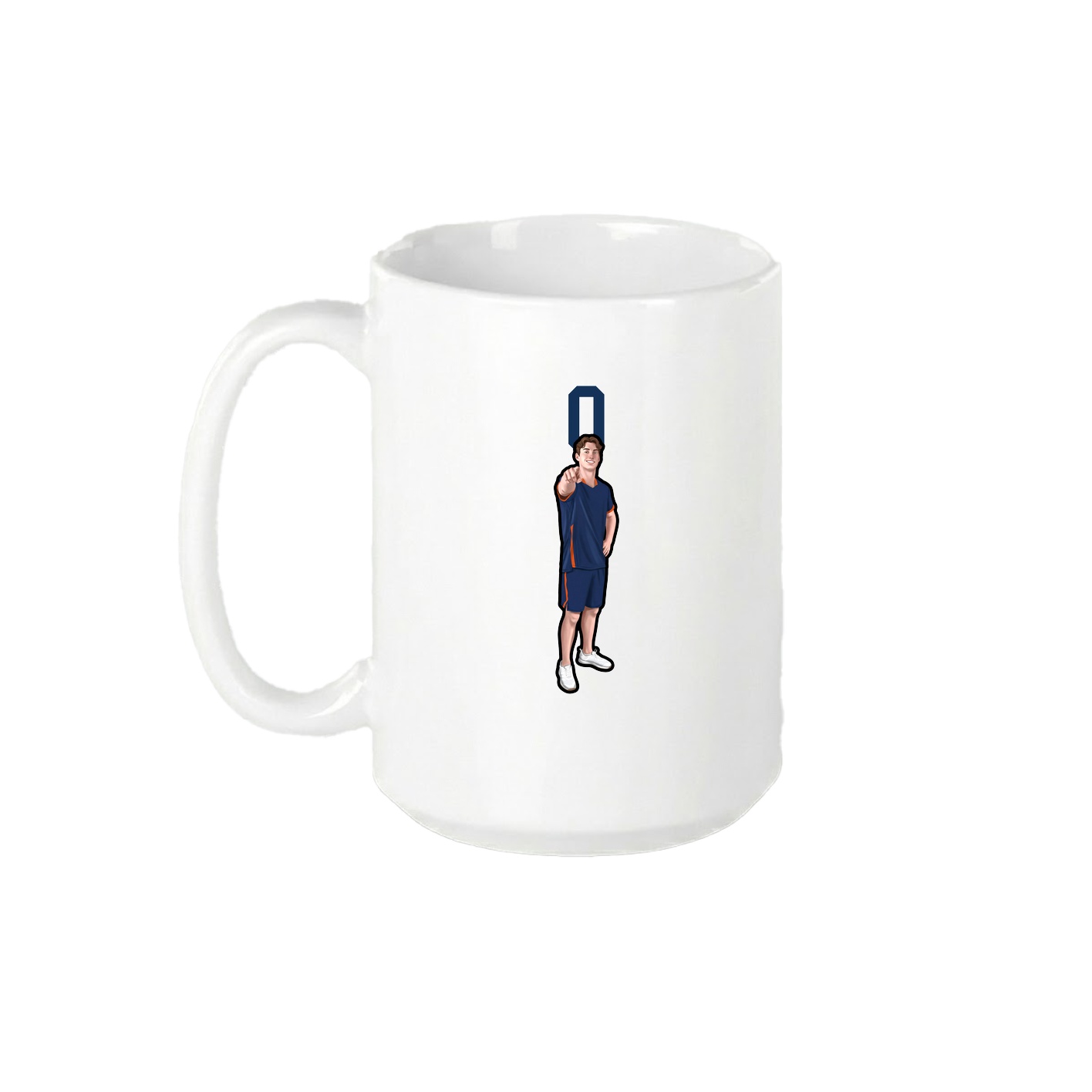 15oz Coffee Mug — Number Top in White