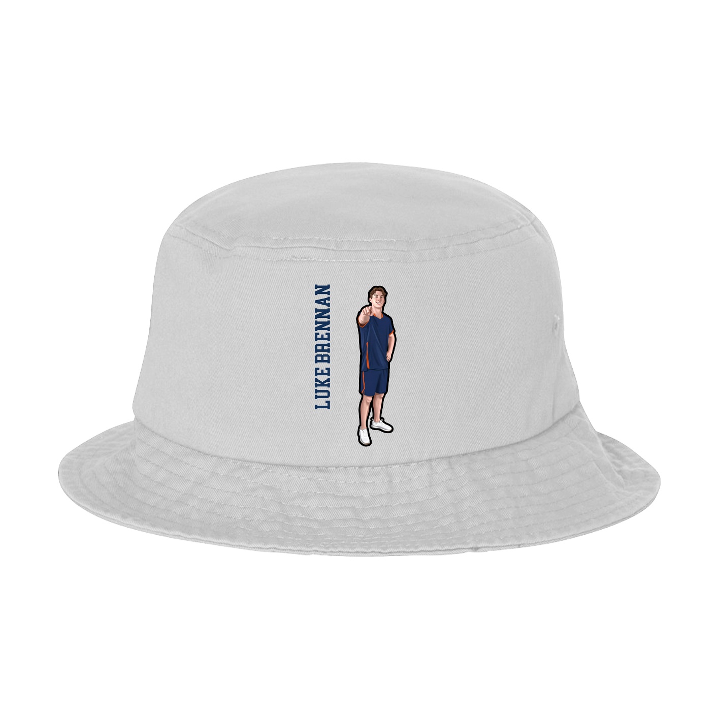 Bucket Cap — Name Vertical in White