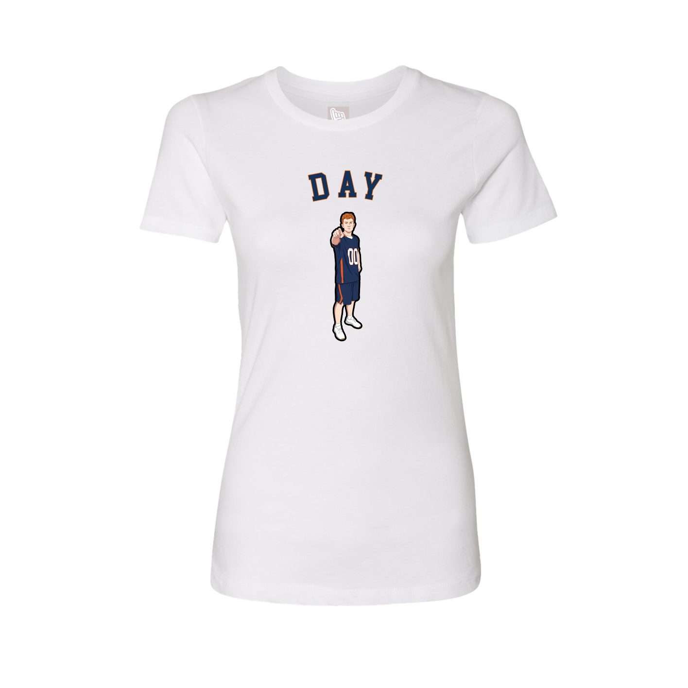 Fitted Women's Tee — Shirsey Arch in White