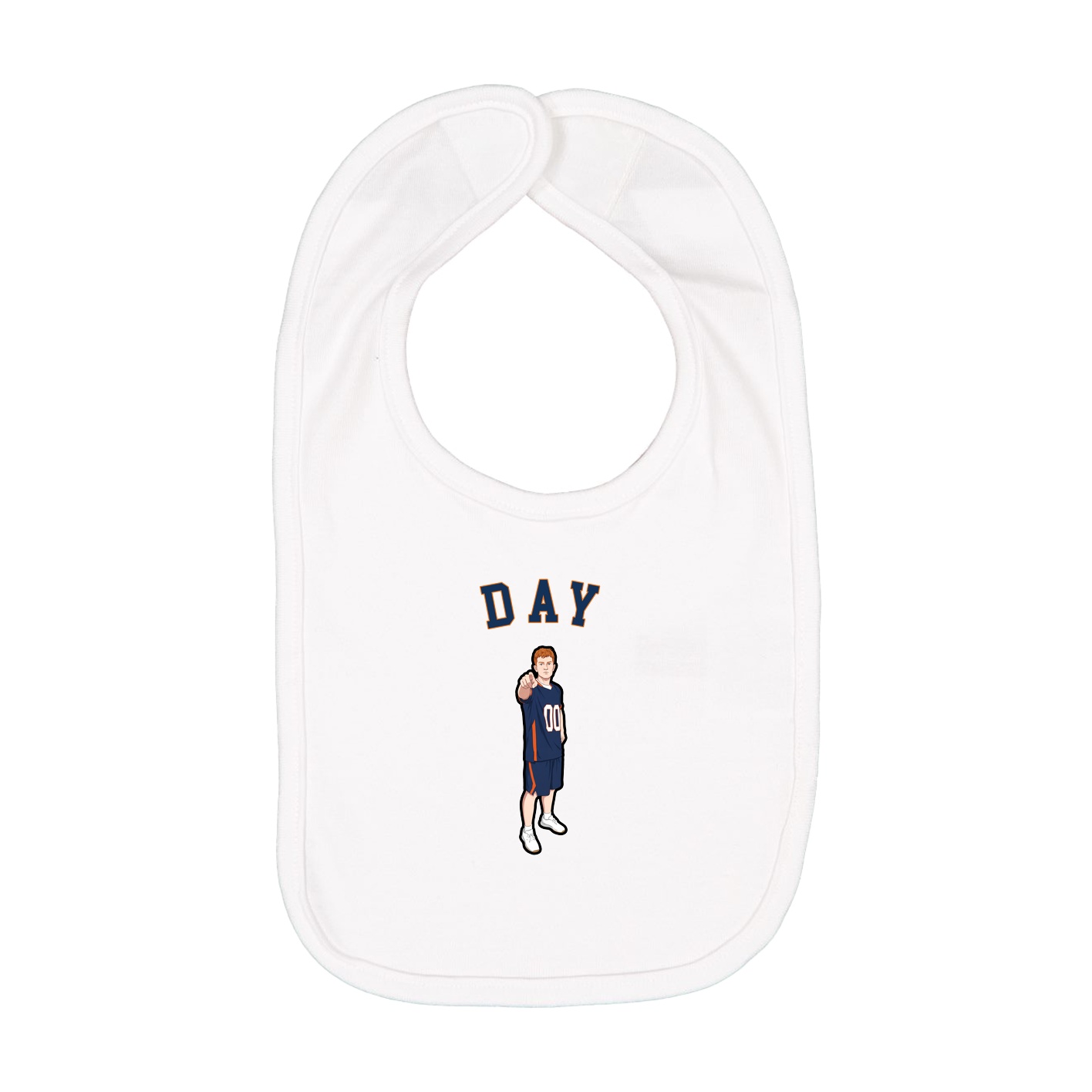 Infant Bib — Shirsey Arch in White