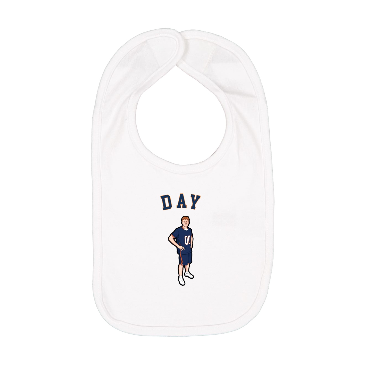 Infant Bib — Shirsey Arch in White