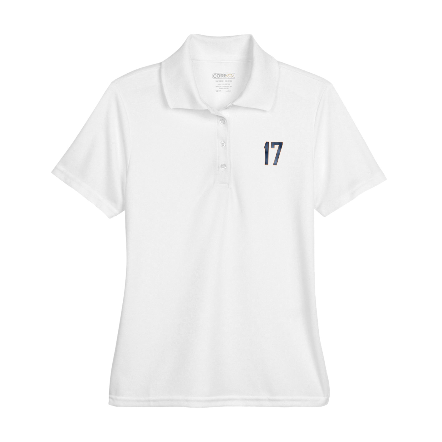 Womens Performance Polo — Front Shirsy in White