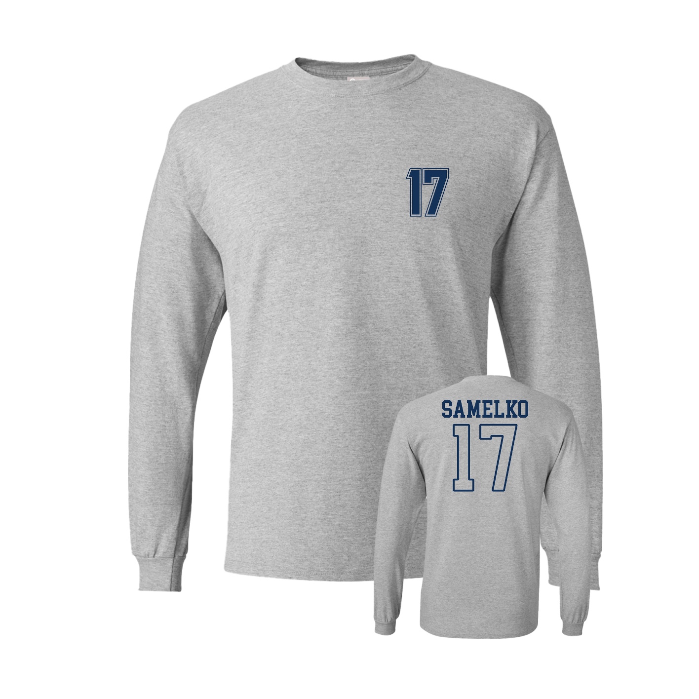 Long Sleeve Tee — Chest Back in Grey
