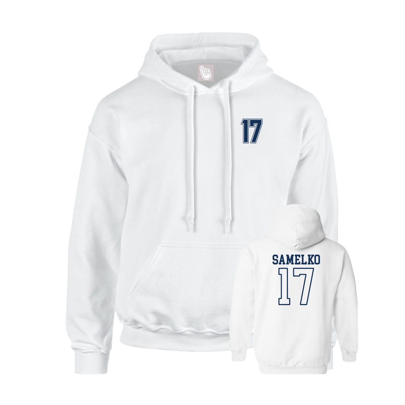 Hoodie — Chest Back in White