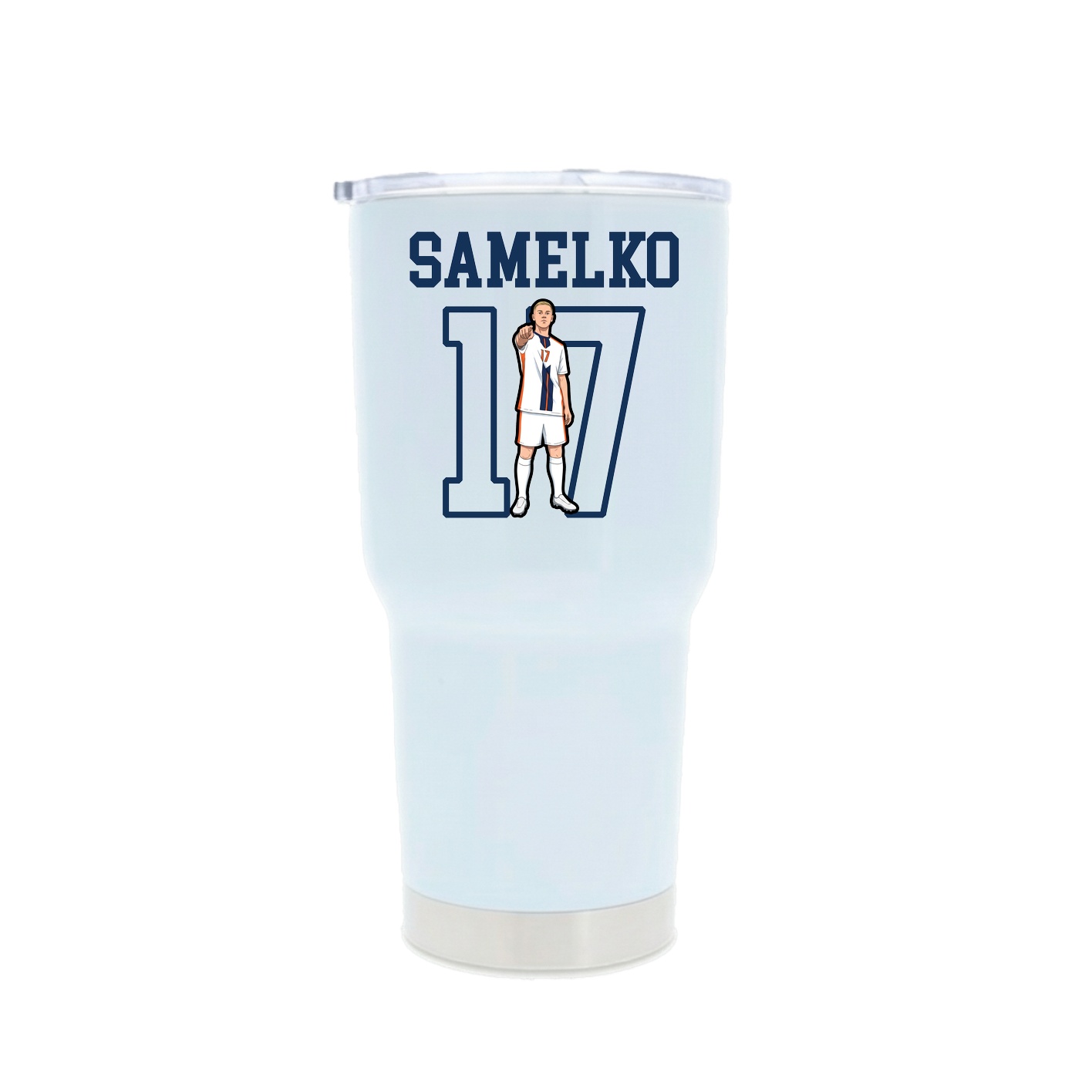 30oz Stainless Steel Tumbler — Shirsey in White