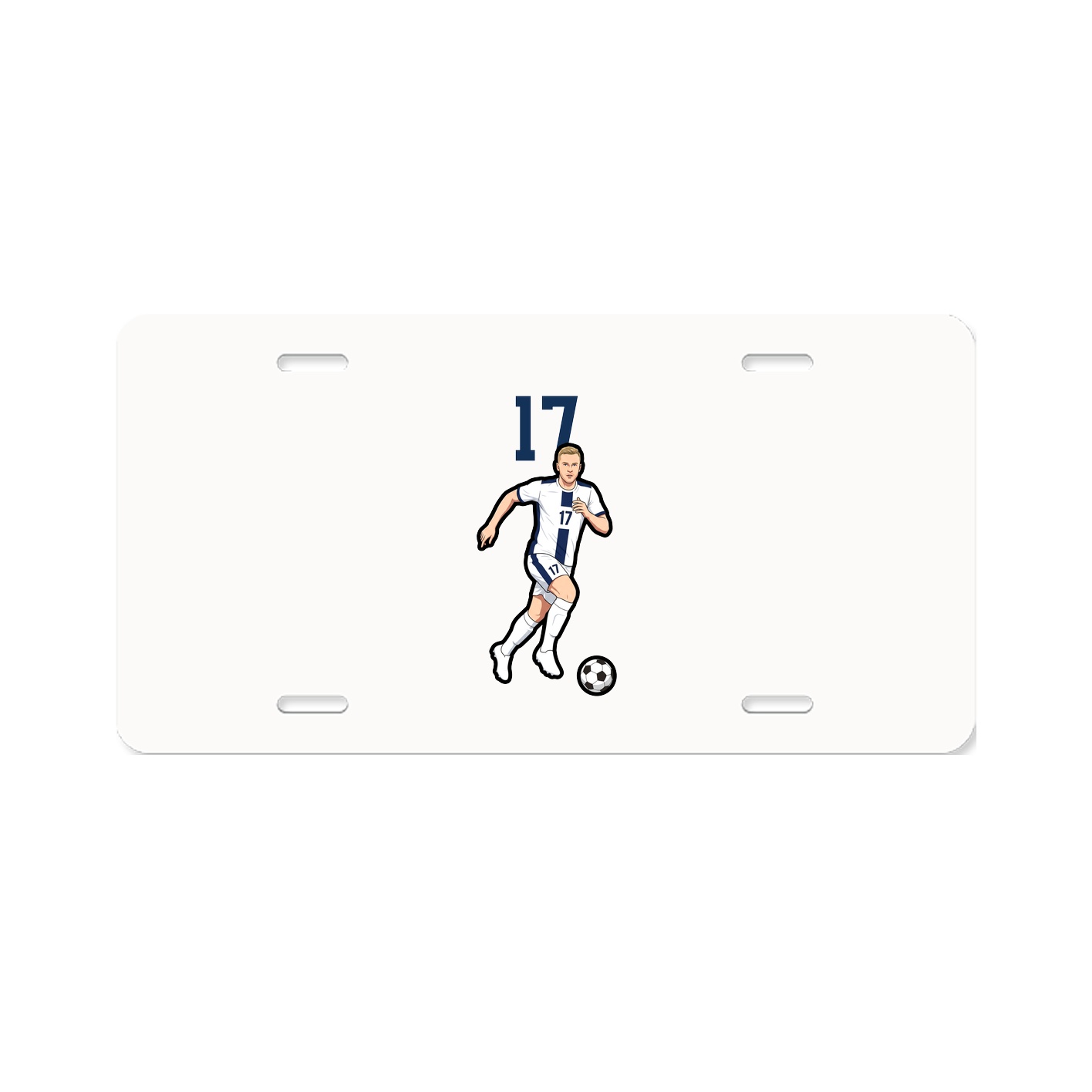 License Plate — Number Top in Classic